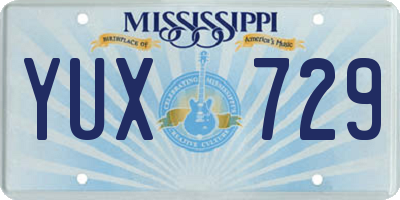 MS license plate YUX729