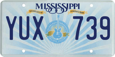 MS license plate YUX739