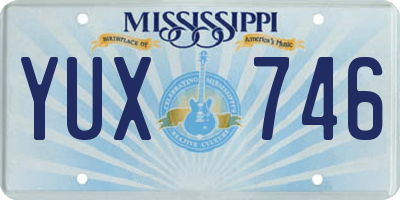 MS license plate YUX746