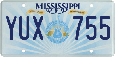 MS license plate YUX755