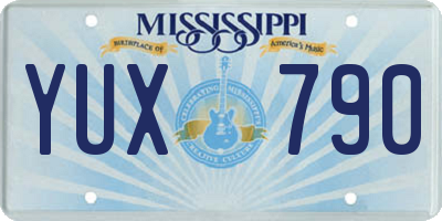 MS license plate YUX790
