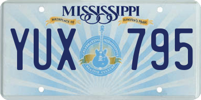 MS license plate YUX795