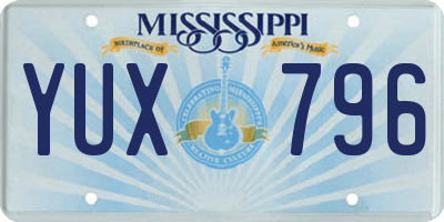 MS license plate YUX796