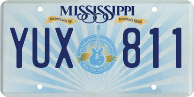 MS license plate YUX811