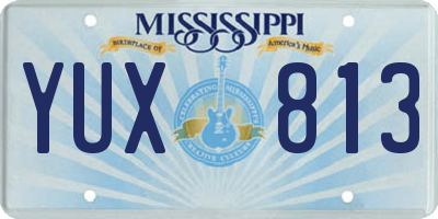 MS license plate YUX813