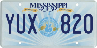 MS license plate YUX820