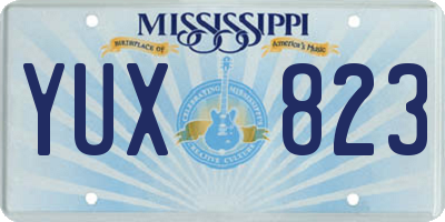 MS license plate YUX823