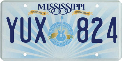 MS license plate YUX824