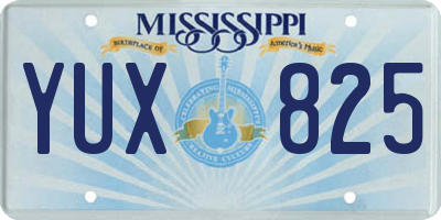 MS license plate YUX825