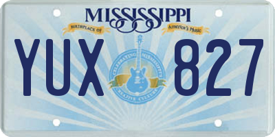 MS license plate YUX827