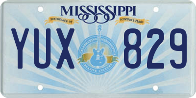 MS license plate YUX829