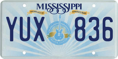 MS license plate YUX836