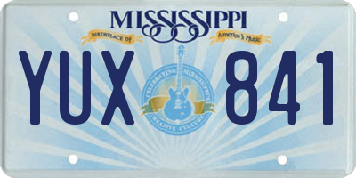MS license plate YUX841
