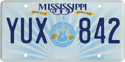 MS license plate YUX842