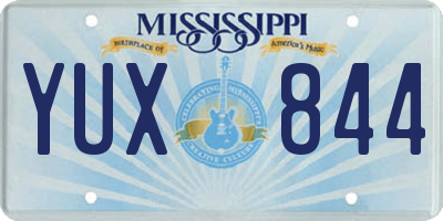MS license plate YUX844