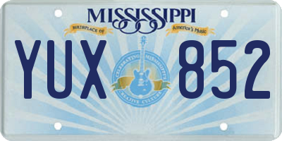 MS license plate YUX852