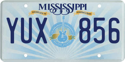 MS license plate YUX856