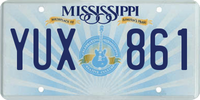 MS license plate YUX861