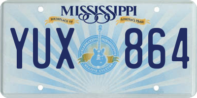 MS license plate YUX864