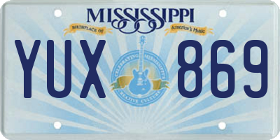 MS license plate YUX869