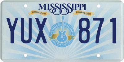 MS license plate YUX871