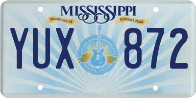 MS license plate YUX872