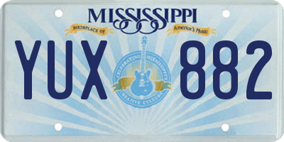 MS license plate YUX882