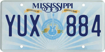 MS license plate YUX884