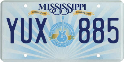 MS license plate YUX885