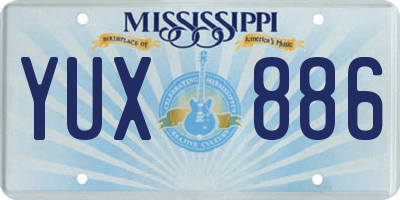 MS license plate YUX886