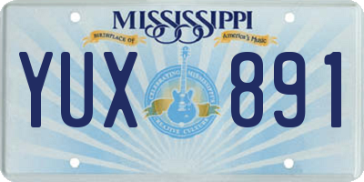 MS license plate YUX891
