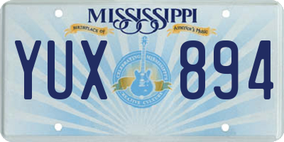 MS license plate YUX894
