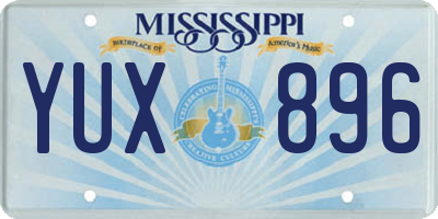 MS license plate YUX896