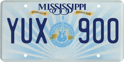 MS license plate YUX900