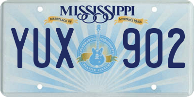 MS license plate YUX902