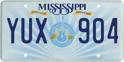 MS license plate YUX904