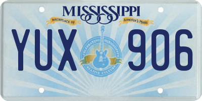 MS license plate YUX906