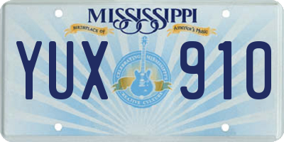 MS license plate YUX910