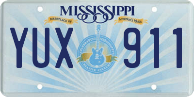 MS license plate YUX911