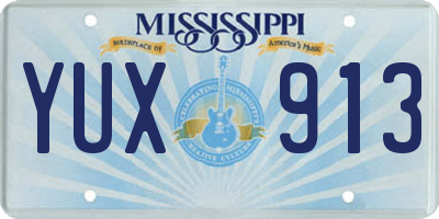 MS license plate YUX913