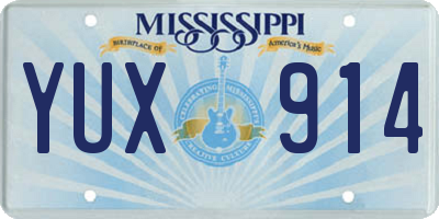 MS license plate YUX914