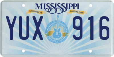 MS license plate YUX916