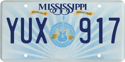 MS license plate YUX917