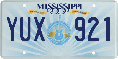 MS license plate YUX921