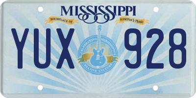 MS license plate YUX928