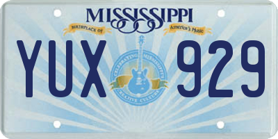 MS license plate YUX929