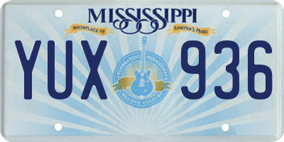 MS license plate YUX936