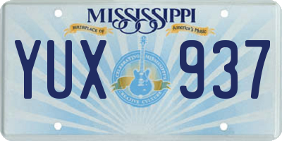 MS license plate YUX937