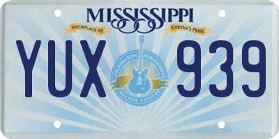 MS license plate YUX939