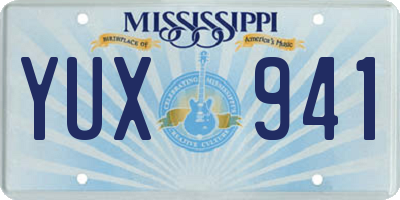 MS license plate YUX941